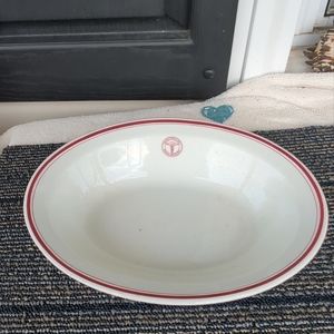 1930 Antique United States Army Medical Department  World War II Oval Glass Bowl